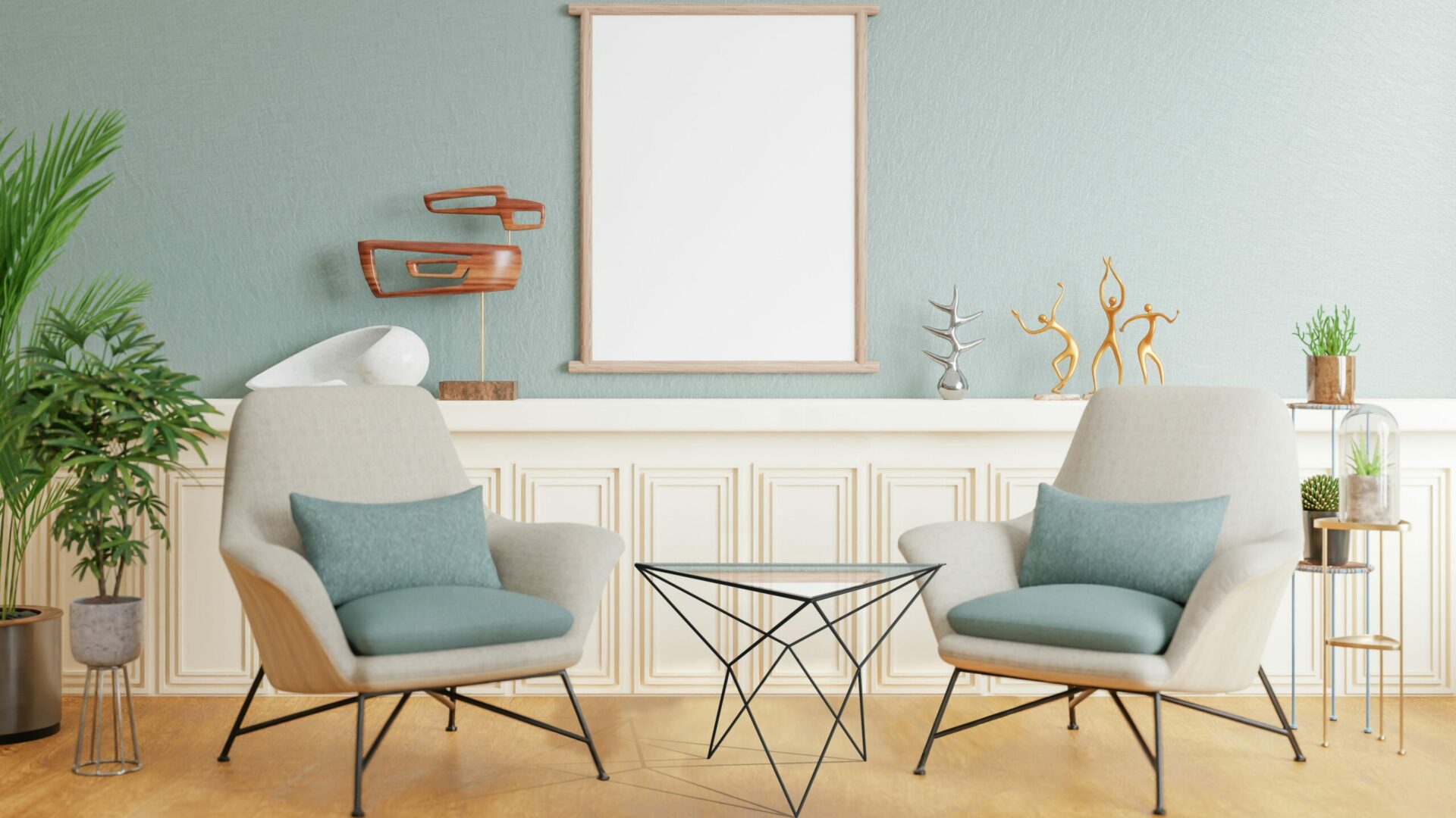 table basse klock meteore dans un salon